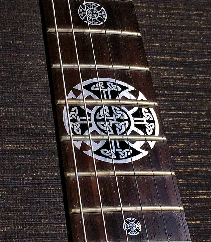 Celtic Cross (Metallic) - Emblem 12th Fret Markers Set - Inlay Stickers Jockomo