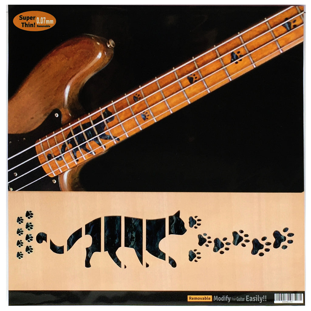 Cat Foot Prints / Paws - Fret Markers for Bass - Inlay Stickers Jockomo