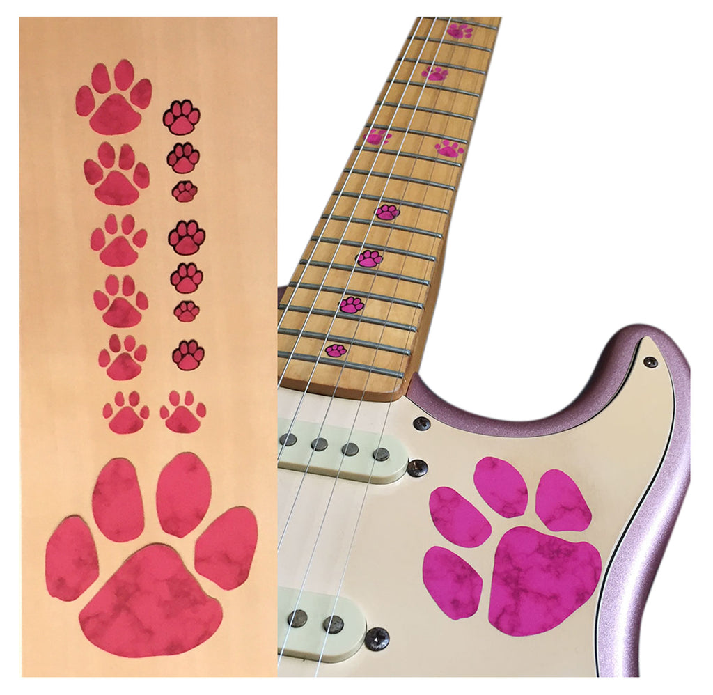 Animal Foot Prints - Fret Markers for Guitars & Bass - Inlay Stickers Jockomo