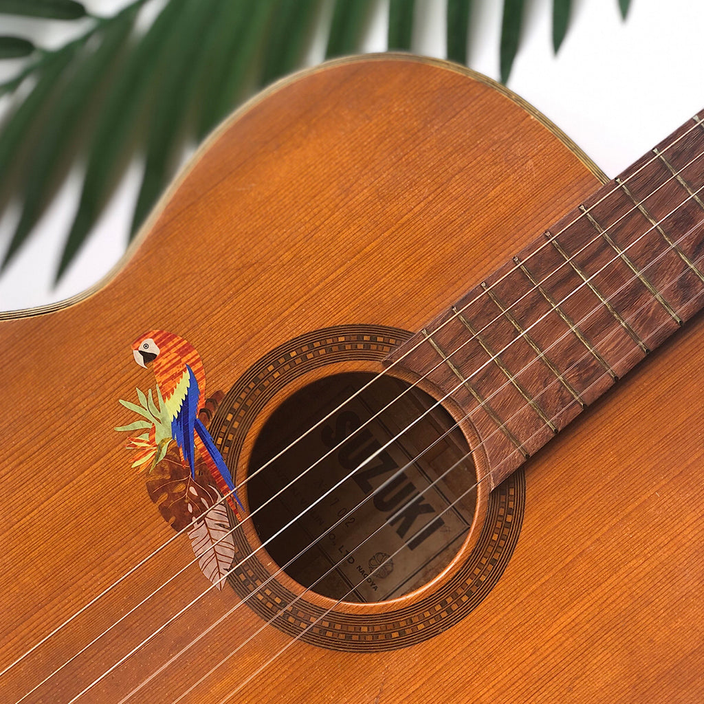 Exotic Birds (Parrots) - Inlay Stickers for Guitars, Bass & Ukuleles - Inlay Stickers Jockomo