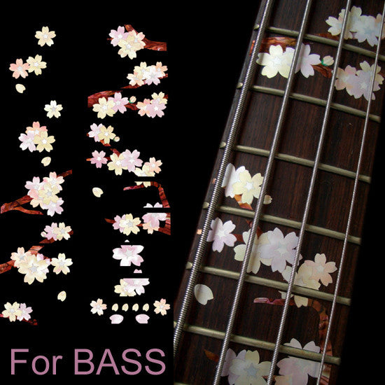 Cherry Blossom Tree / Sakura - Fret Markers for Bass - Inlay Stickers Jockomo