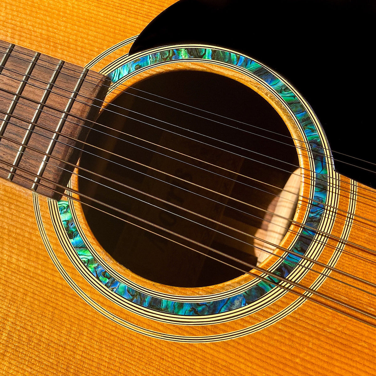 Piroli Ponticello Set 6 Piroli Per Chitarra Acustica - Ebano Con Decorazione Abalone - Per Chitarra 6 Corde Accessori Chitarra - Foto 8