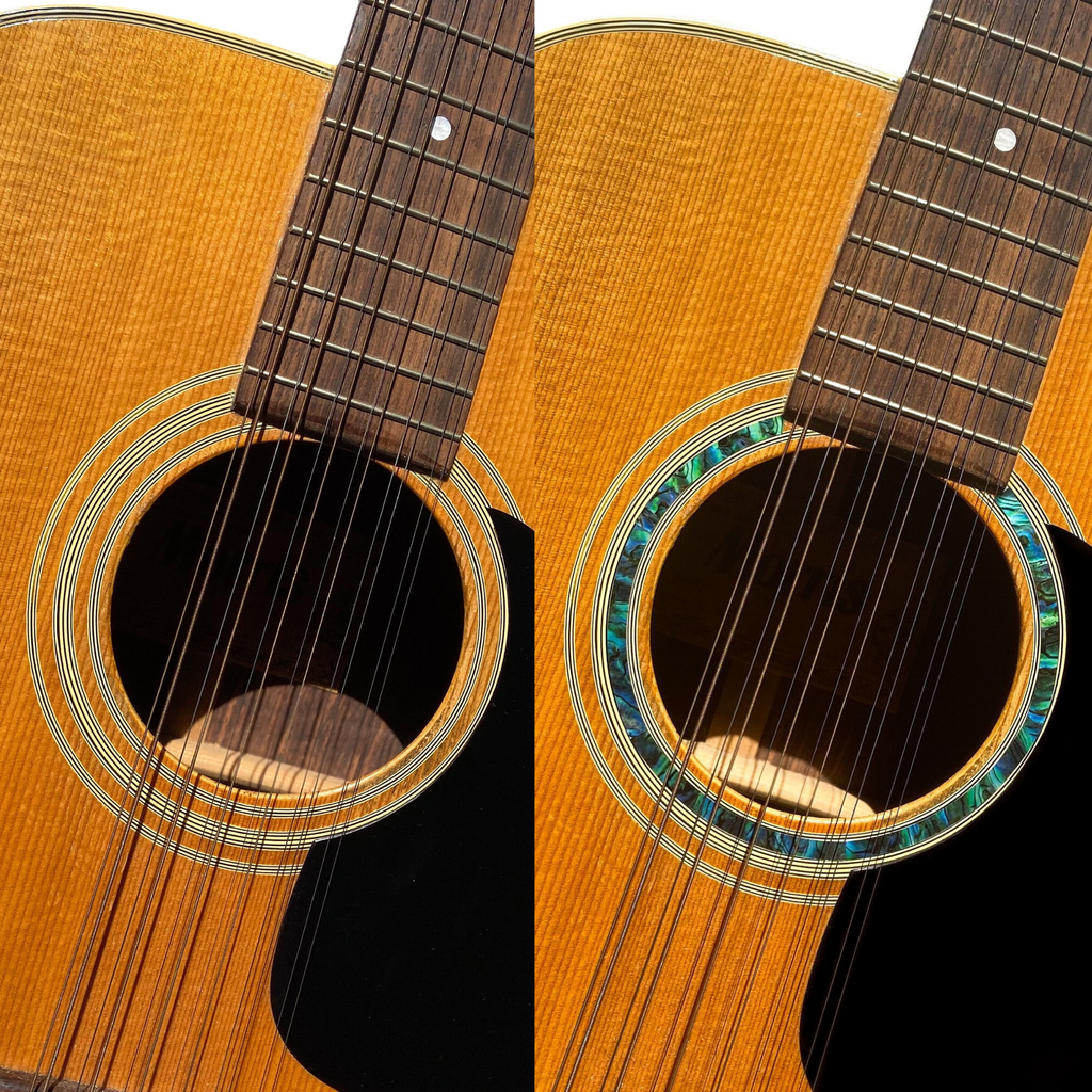 Rosette Stripes (Abalone Green) - Purfling for Guitars - Inlay Stickers Jockomo