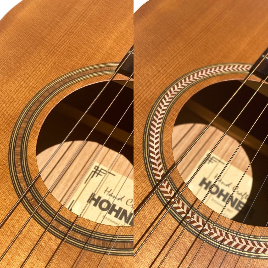 Rosette Stripes (Woody-Herringbone) - Purfling for Guitars - Inlay Stickers Jockomo
