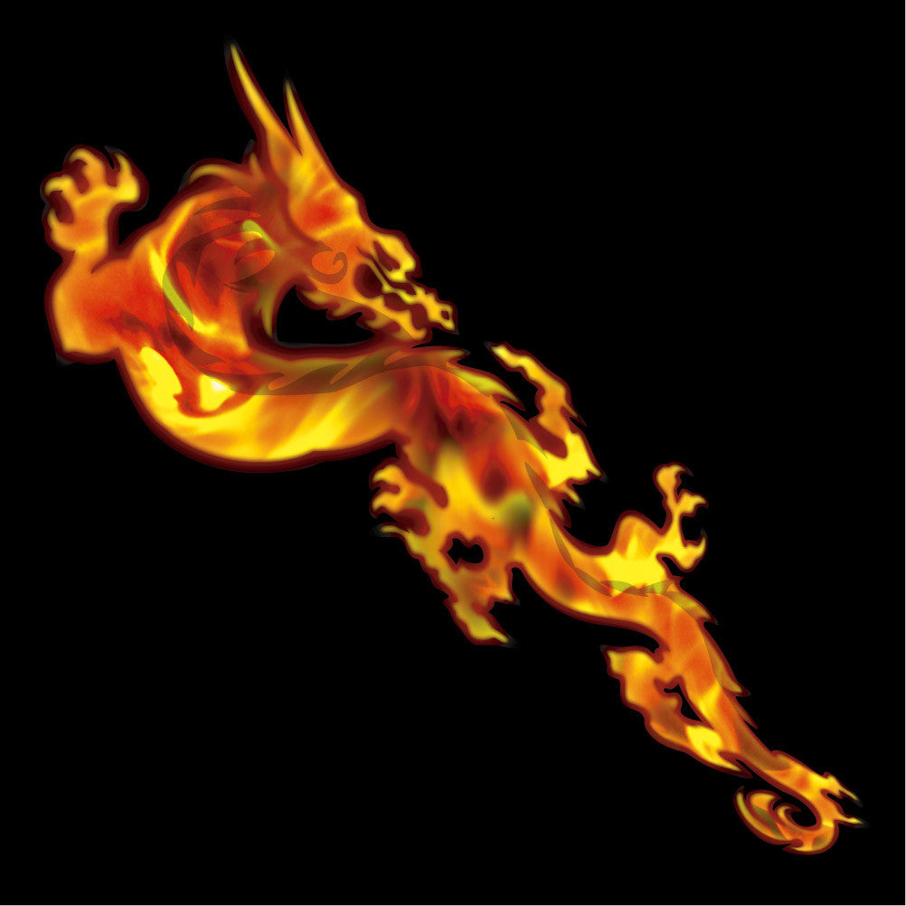 Real Fire Flame-Dragon Inlay Stickers Decals Guitar Bass - Inlay Stickers Jockomo
