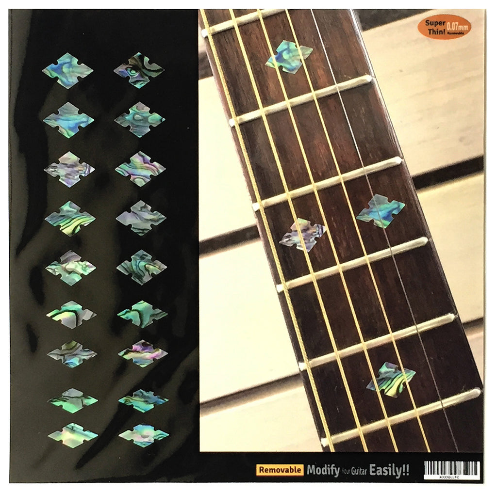 Traditional Slotted Diamonds - Fret Markers for Guitars, Bass & Ukuleles - Inlay Stickers Jockomo