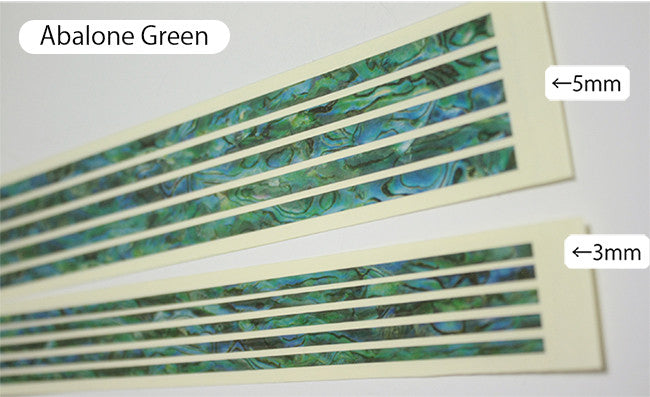 Stick Decals (Abalone-Green) for Guitars & Bass - Inlay Stickers Jockomo