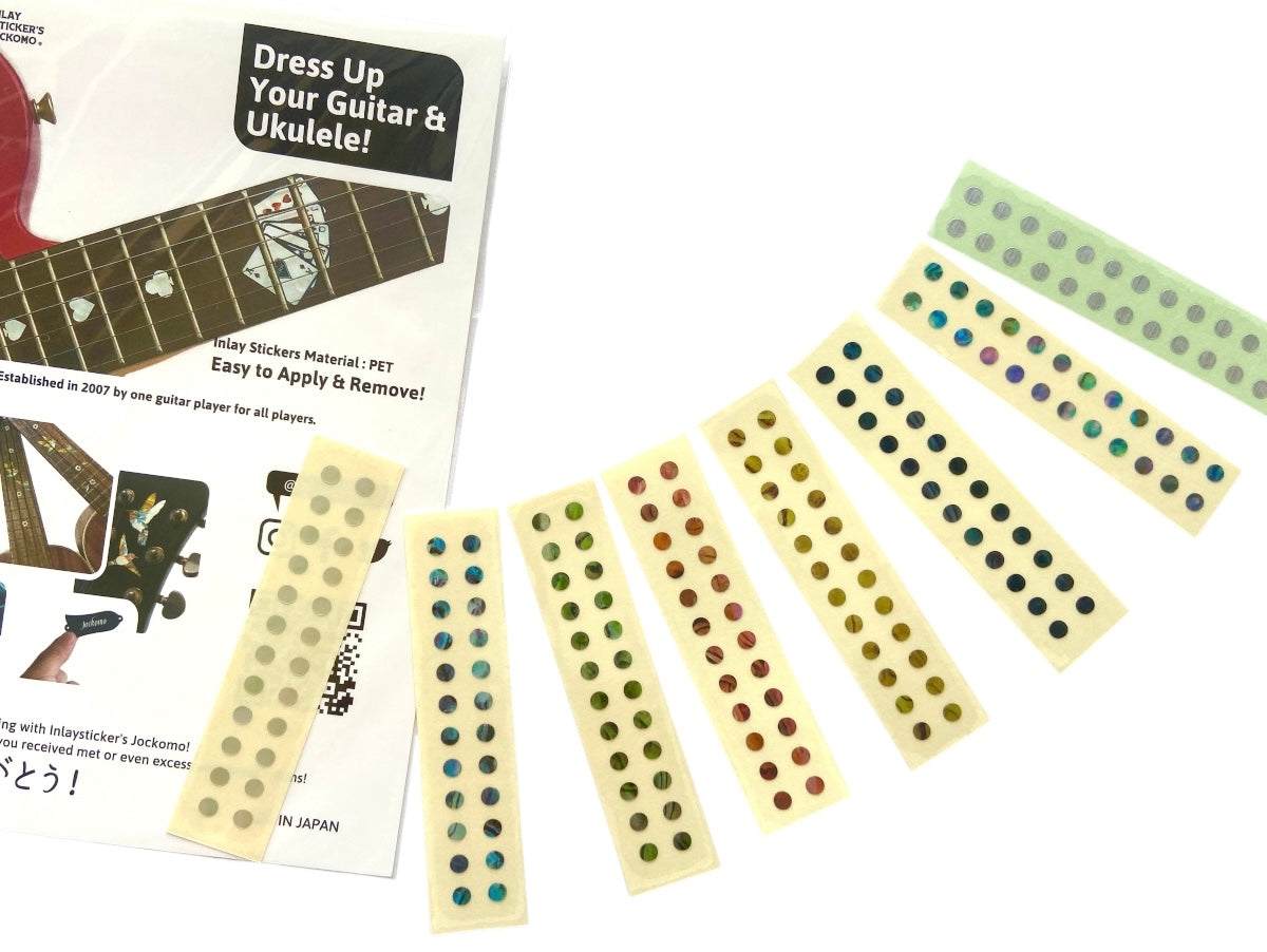 Guitar and ukulele fretboard dot stickers