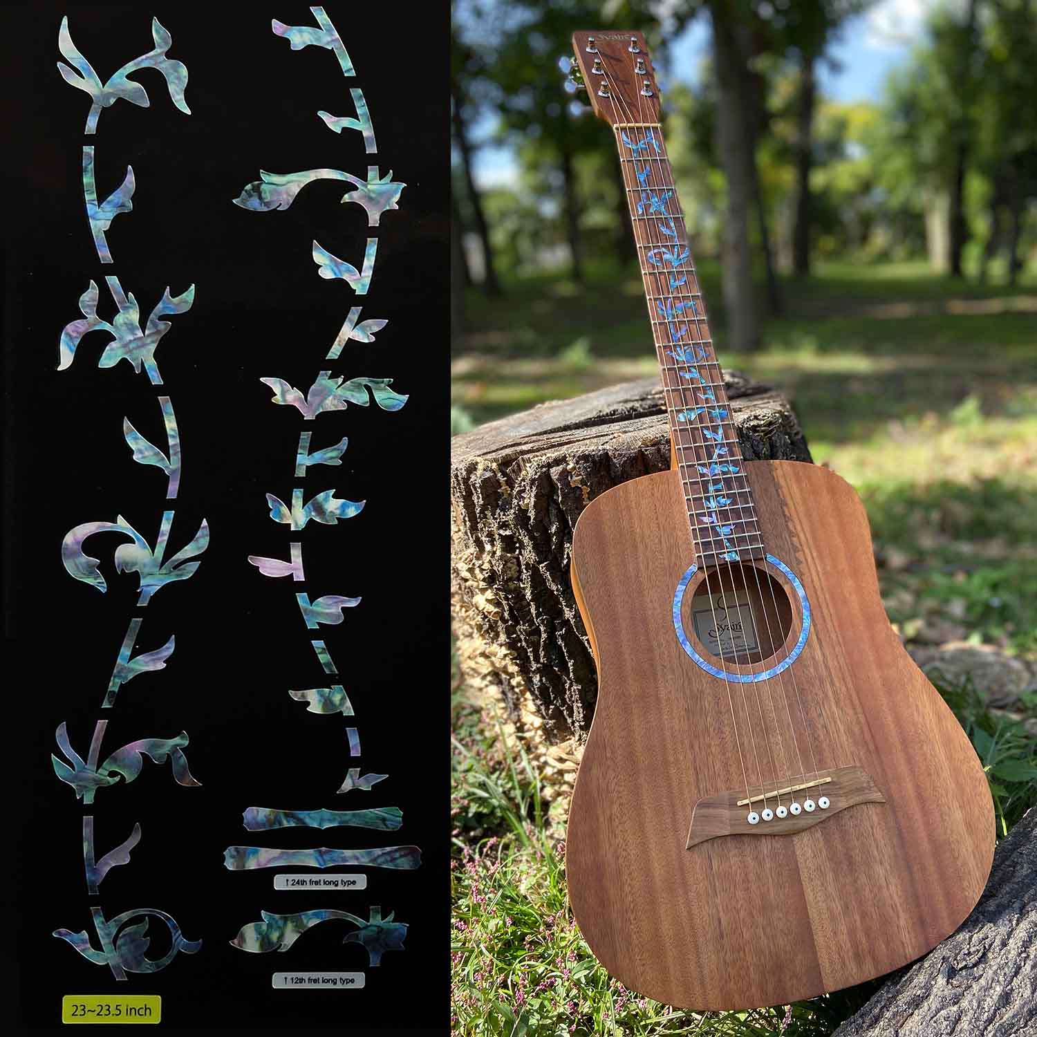 Tree of Life for 23–23.5" Scale Travel Guitars - Inlay Stickers Jockomo