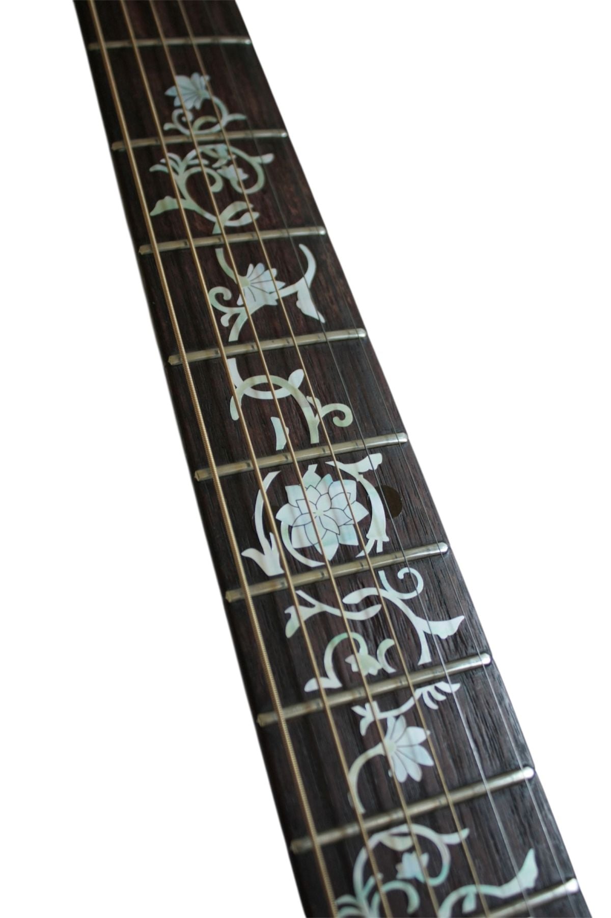 flowers with vine Takamine EF451DLX style fret markers for guitars