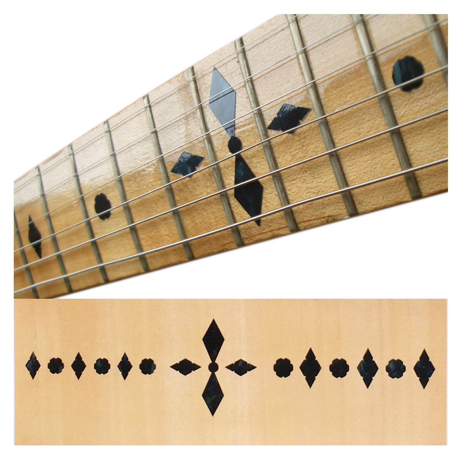 Diamond Checker Fret Markers - Inlay Stickers for Guitars