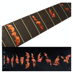 Bat Wings (Vampire Bats) - Fret Markers for Guitars & Bass - abalone red