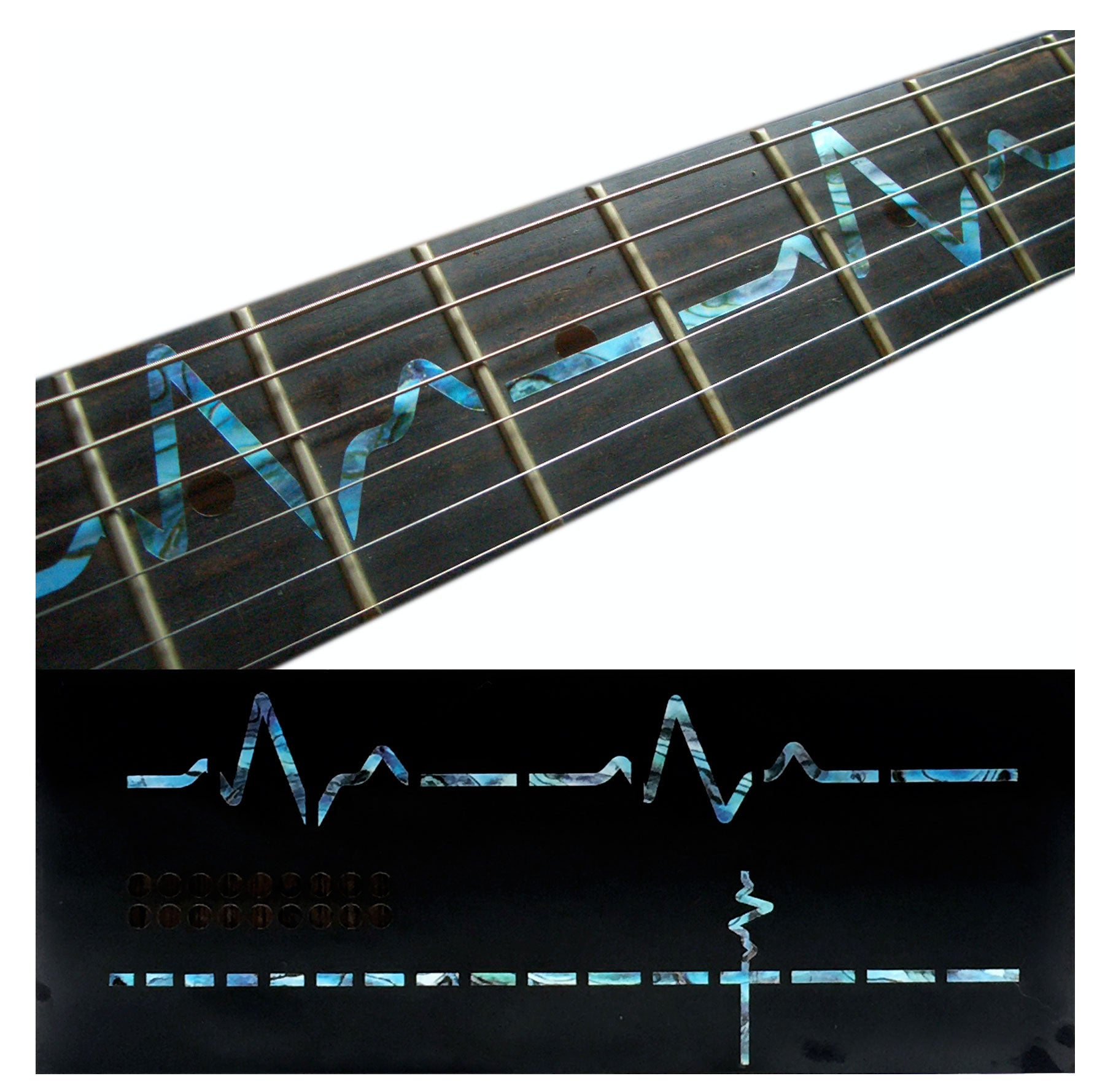 EKG (ECG) Heartbeat Line pulse fret markers for guitars