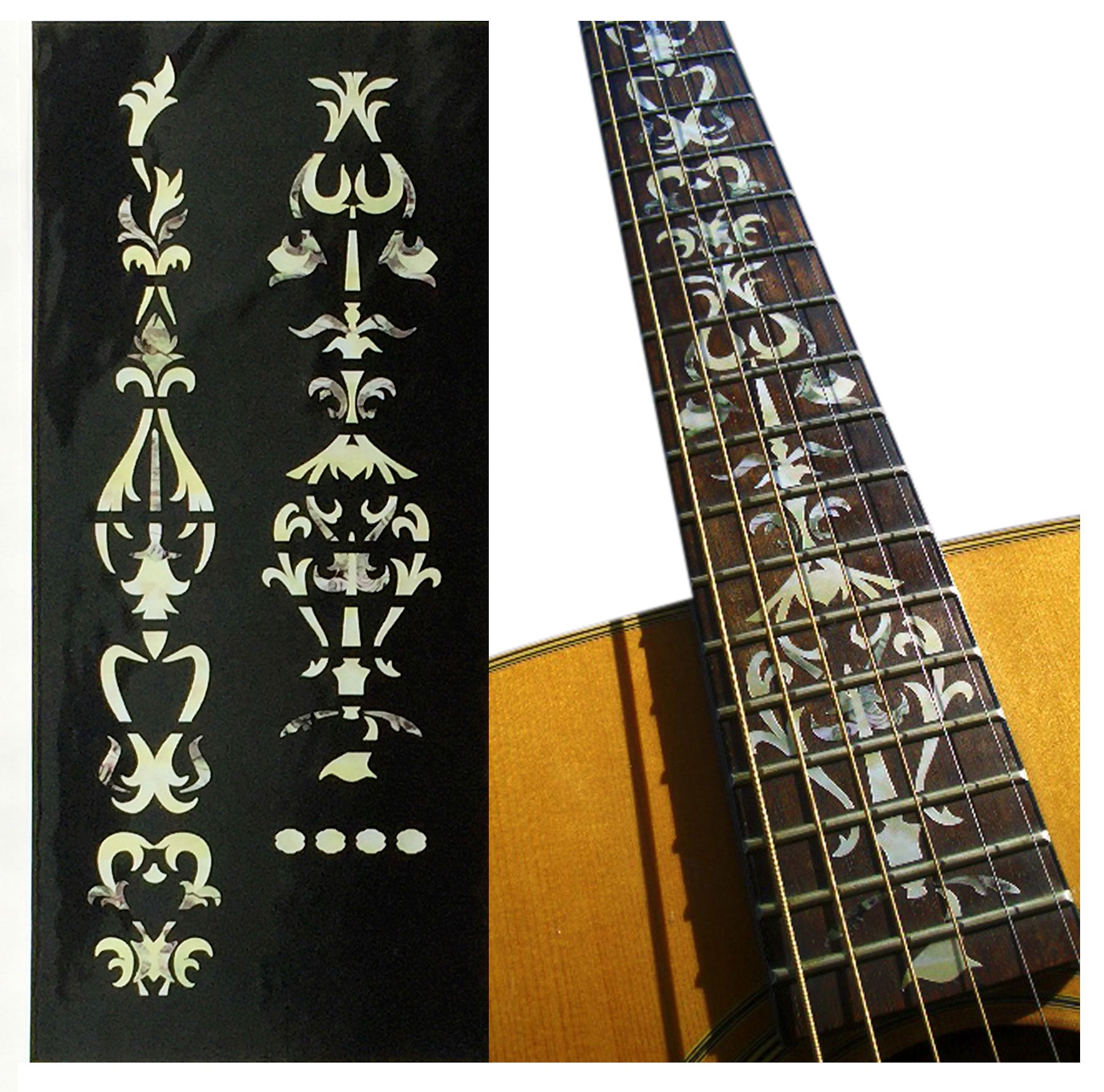 Taylor PS style fret markers decal for guitars - Tree of Vine