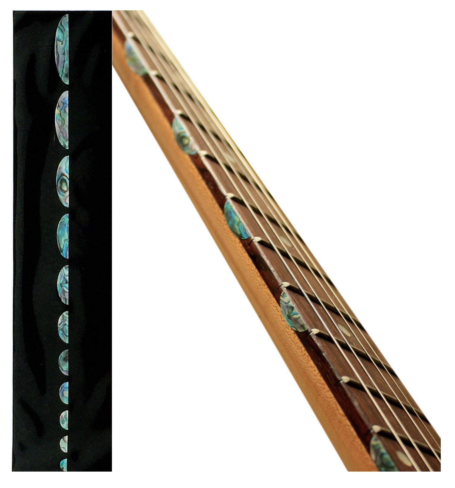 Thumbnail / Half Moon - Fret Side Markers - Abalone Mix