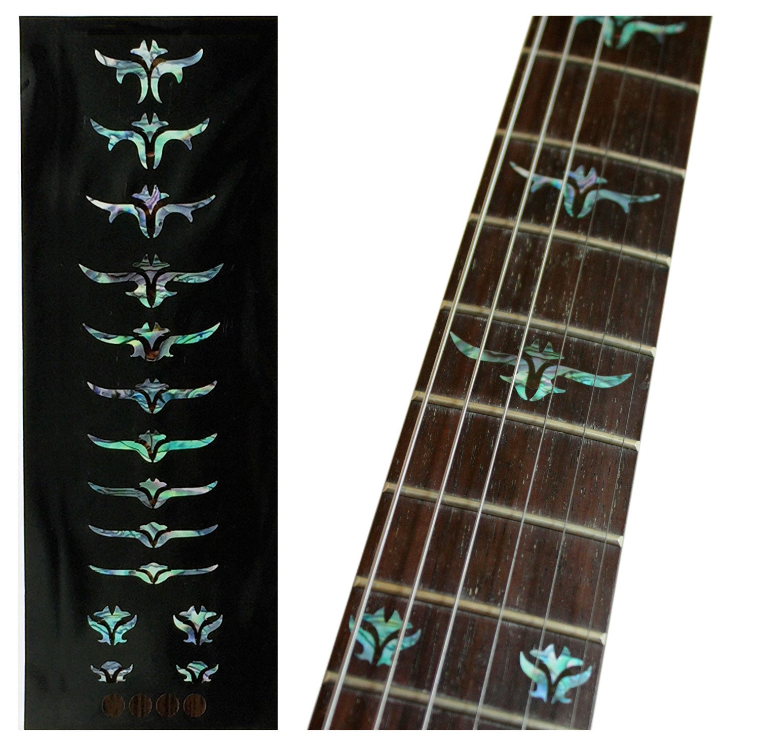 Traditional Taylor T5 style fret markers decal for guitars & bass