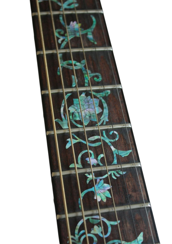 flowers with vine Takamine EF451DLX style fret markers for guitars