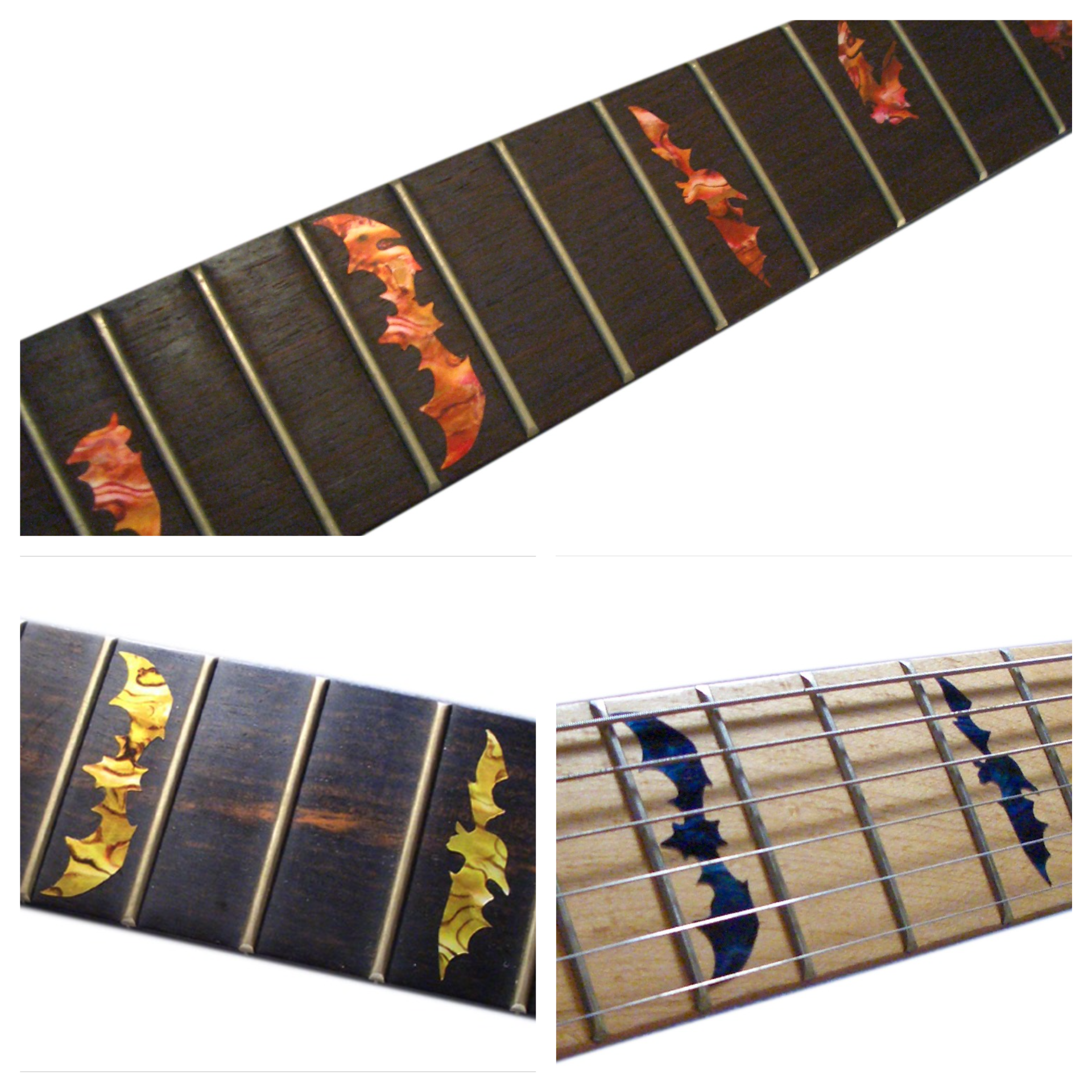Bat Wings (Vampire Bats) - Fret Markers for Guitars & Bass