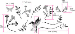 Assorted Hummingbird / B-150AH - Inlay Stickers Jockomo