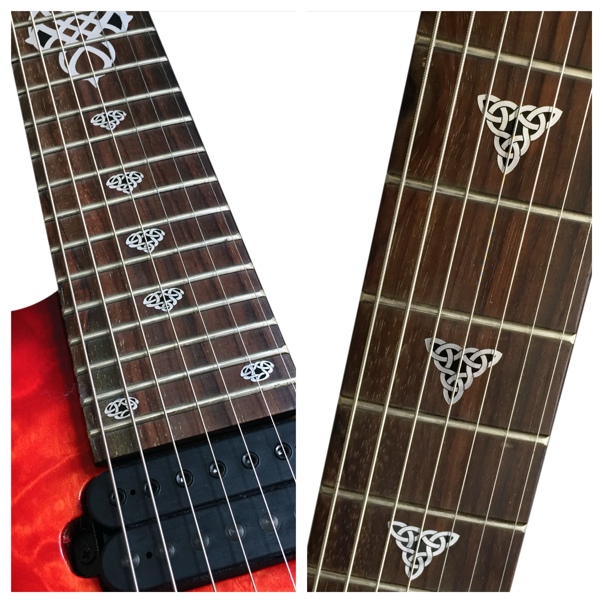 Celtic knot Cross Fret Markers for Guitar