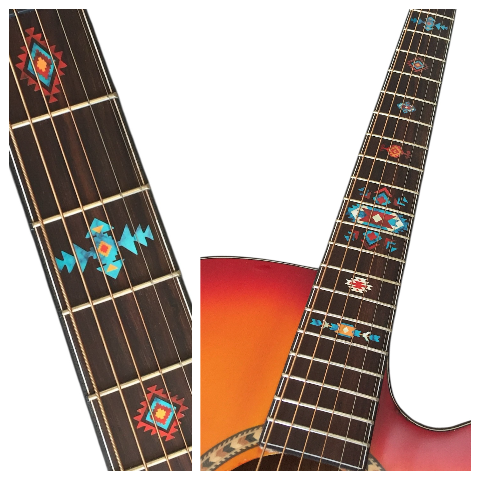 Native American style Ethnic pattern fret markers decals