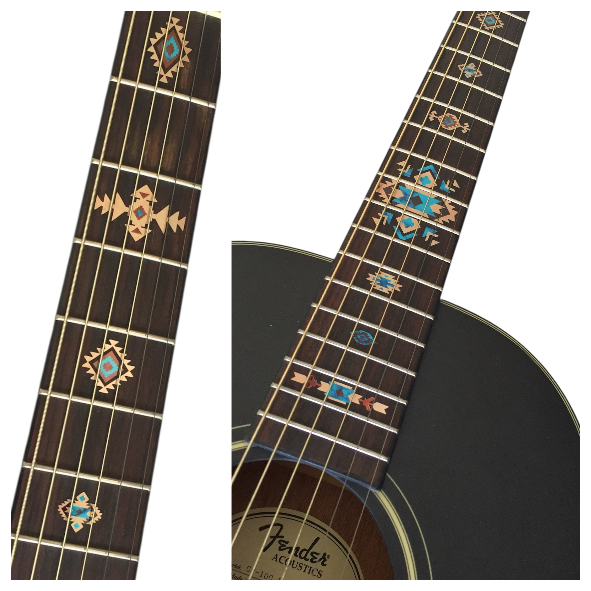 Native American style Ethnic pattern fret markers decals