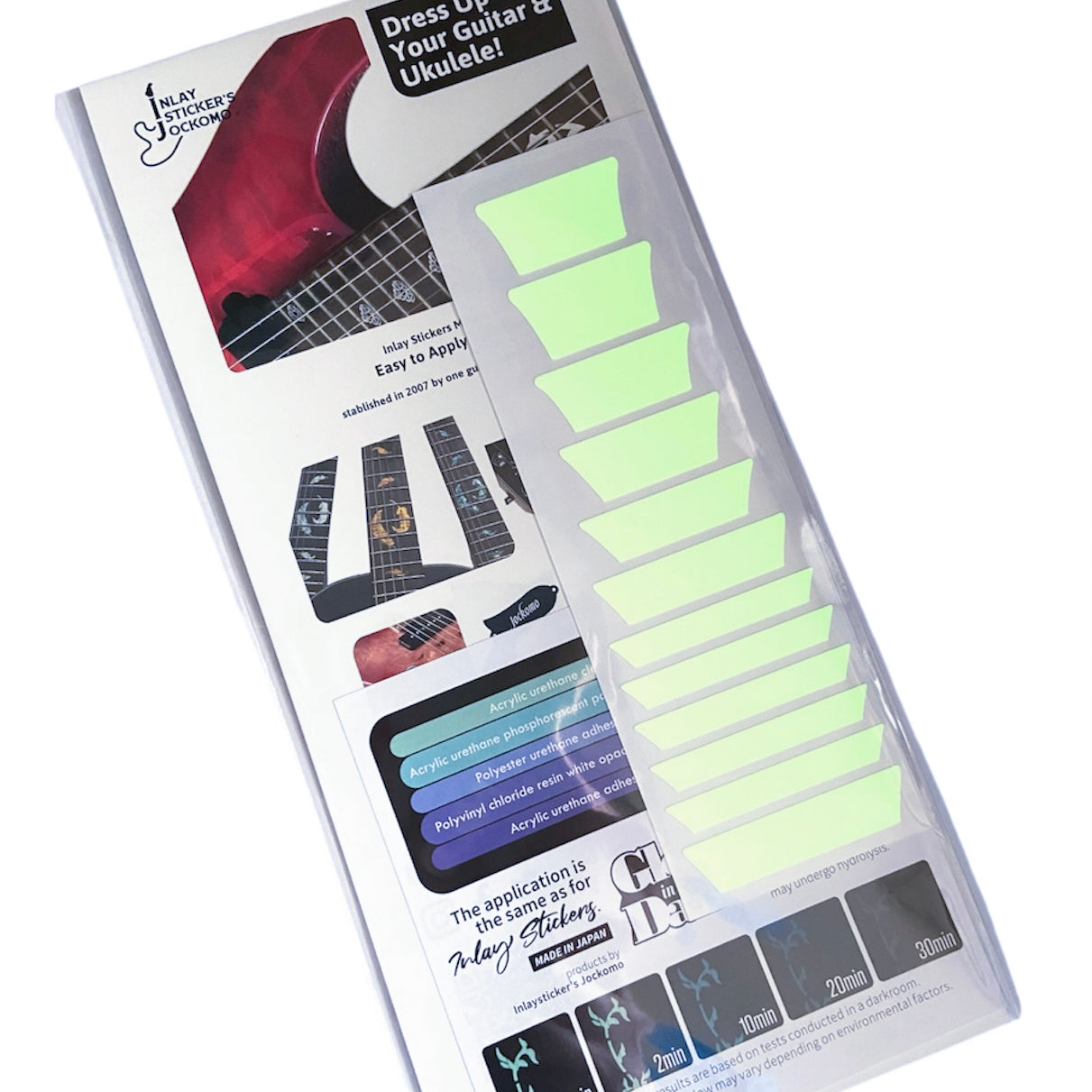 Glow in the Dark / Dish / Trapezoid Les Paul Style Fret Markers - Inlay Stickers Jockomo