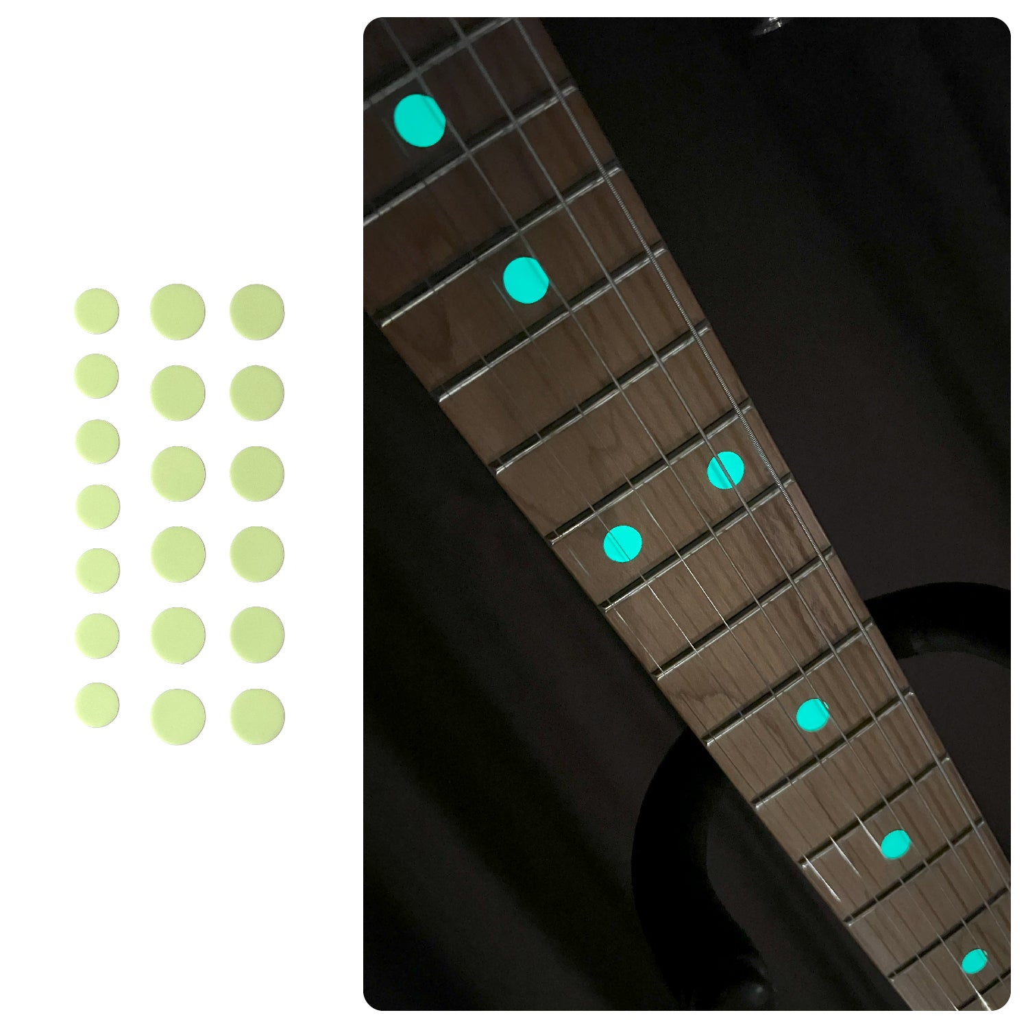 Glow in the Dark / Custom Dot Fret Markers - Inlay Stickers Jockomo