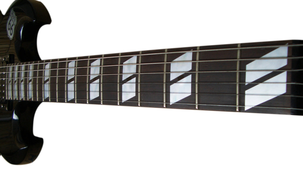 Double-Parallelogram 175 Style Block Fret Markers / F-011DP-WT
