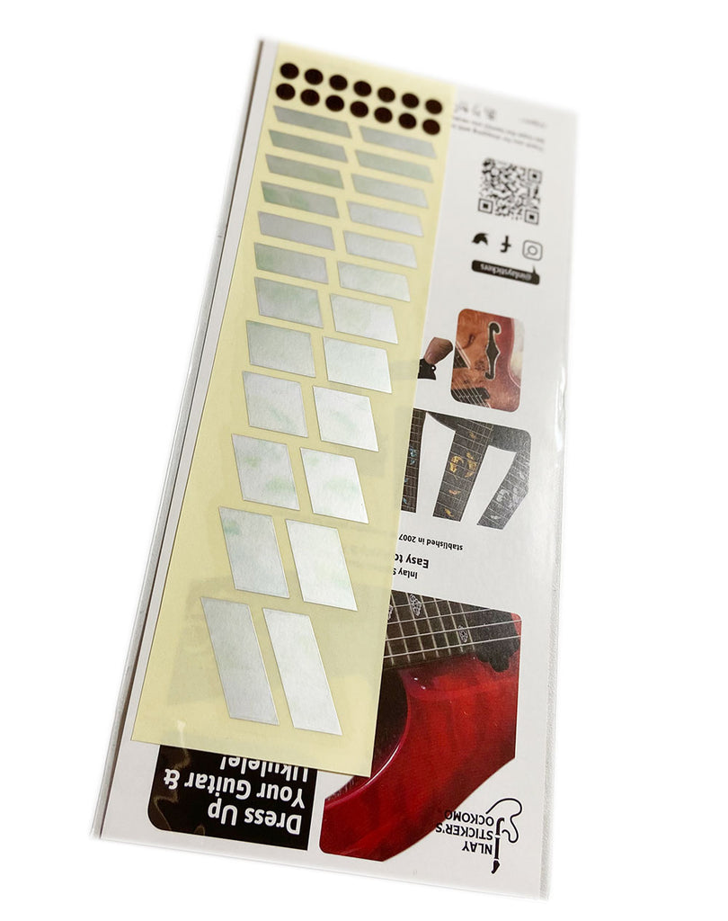 Double-Parallelogram 175 Style Block Fret Markers / F-011DP-WT