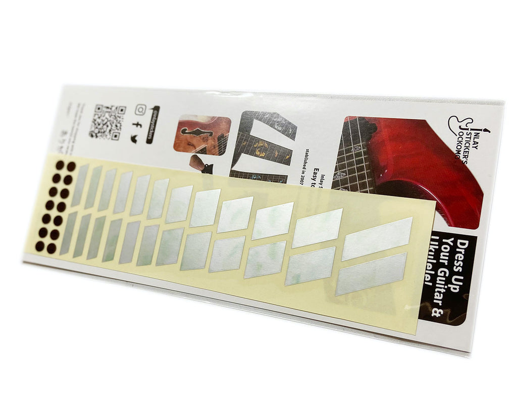 Double-Parallelogram 175 Style Block Fret Markers / F-011DP-WT