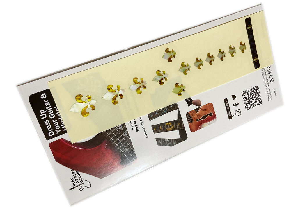 Fleur de Lys - Fret Markers for Guitars & Bass / F-028FD-WT