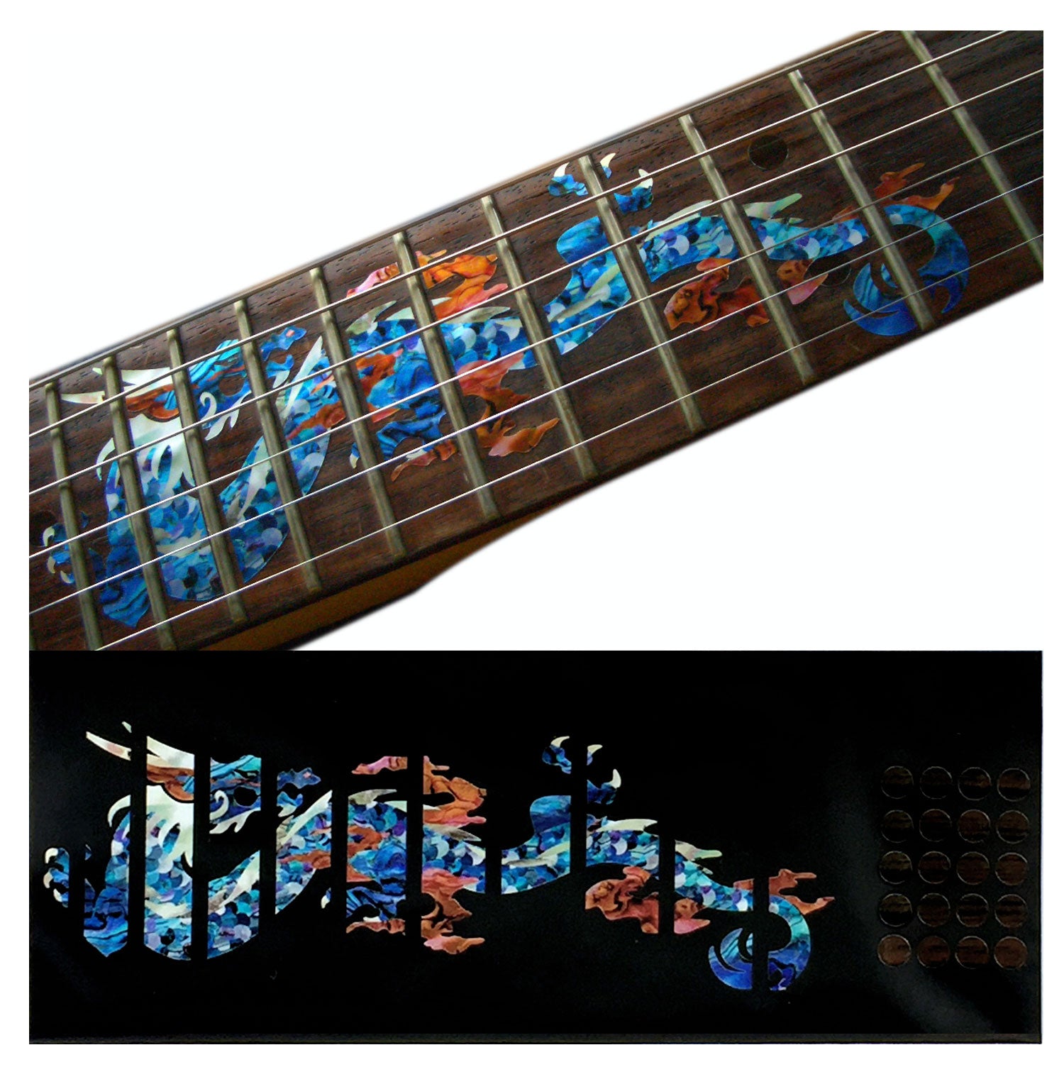 Blue Dragon - Fret Markers decal for Guitars