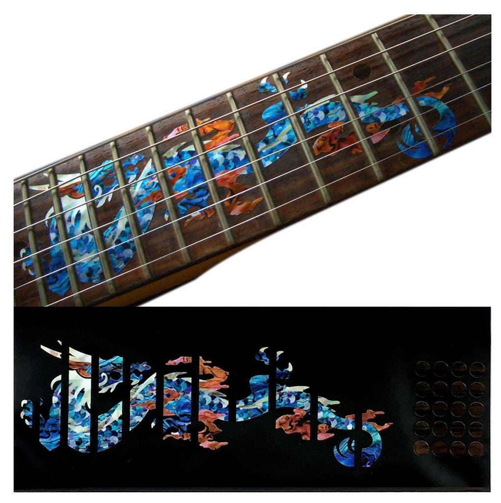 Blue Dragon - Fret Markers decal for Guitars