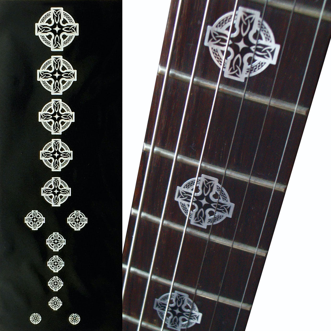 Metallic Celtic Cross - Fret Markers for Guitars & Bass