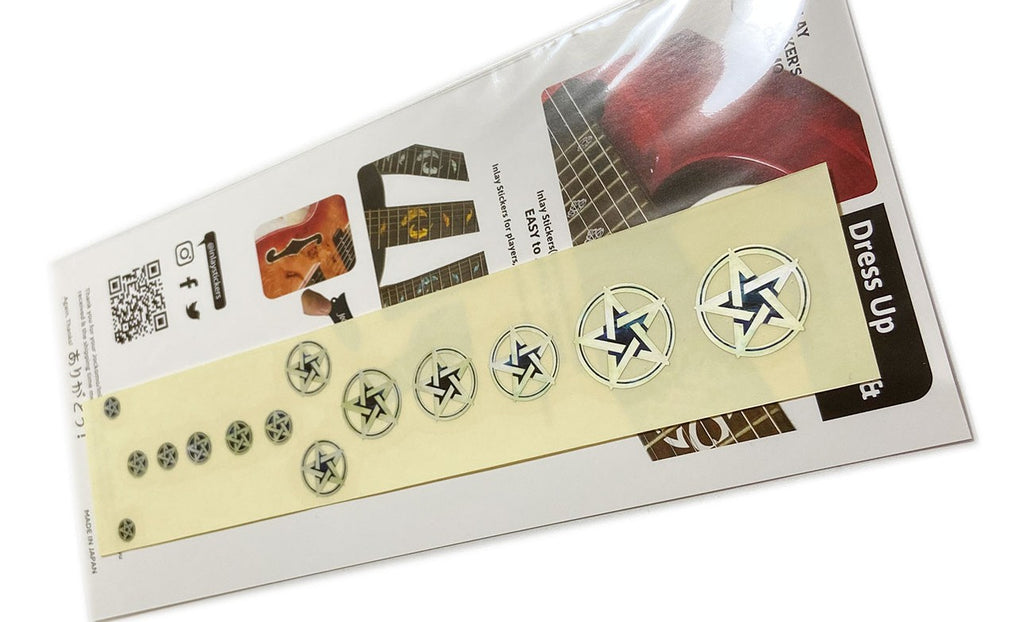 Kevin Bond / pentagram style fret markers decal for guitars