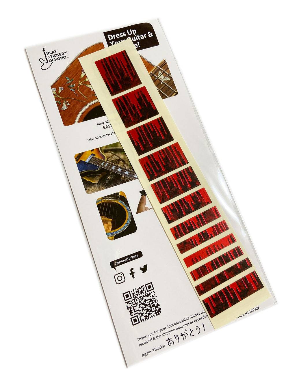 Dripping Blood Blocks Fret Markers for Guitar & Bass