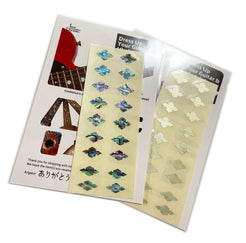 Traditional Slotted Diamond Fret Markers Decals for both electric & acoustic guitars, bass & all size ukuleles.