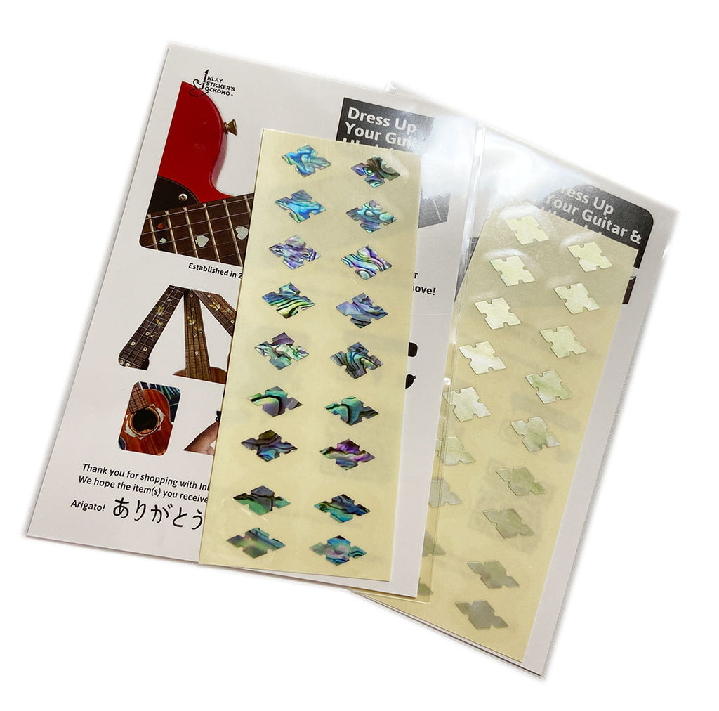 Traditional Slotted Diamond Fret Markers Decals for both electric & acoustic guitars, bass & all size ukuleles.