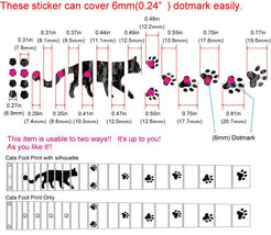 Cat Foot Prints / Paws / F-019CF - Inlay Stickers Jockomo