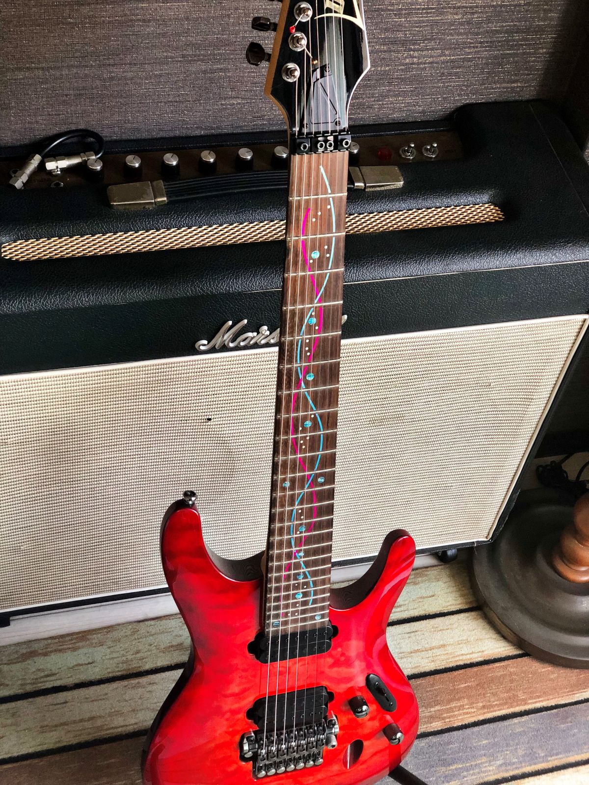 Steve Vai Ibanez JEM Y2K DNA lines fret markers for guitars