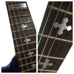 Cross Fret Markers - Inlay Sticker for guitar  & bass