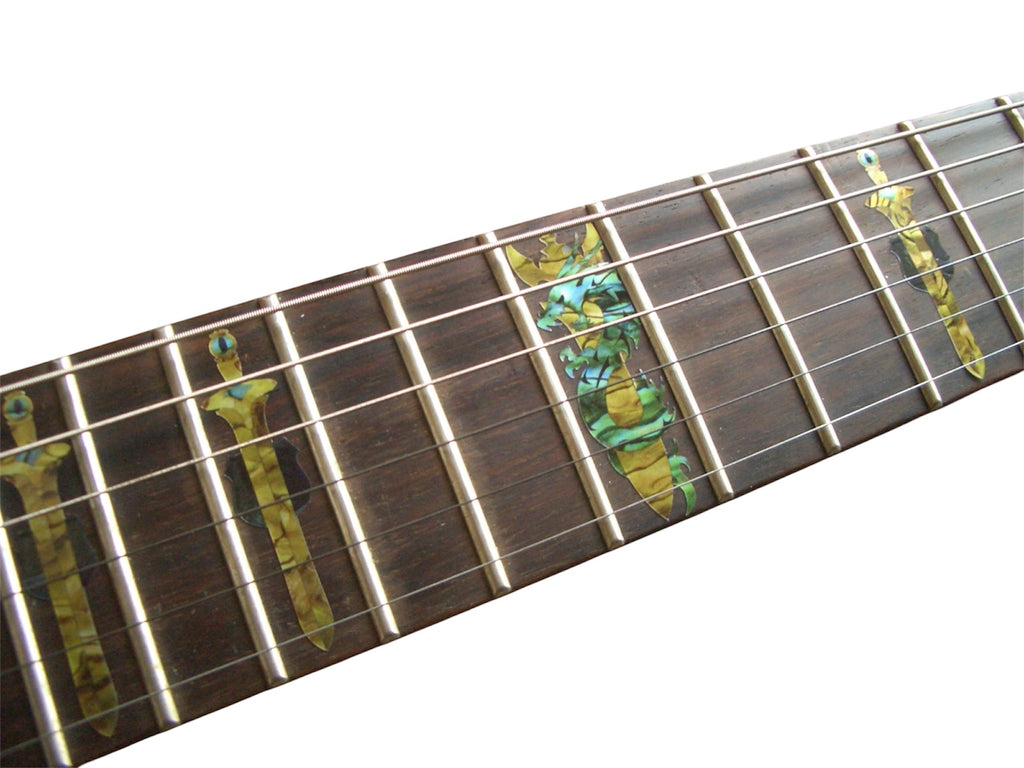 Swords with Dragon - Fret Markers for Guitars