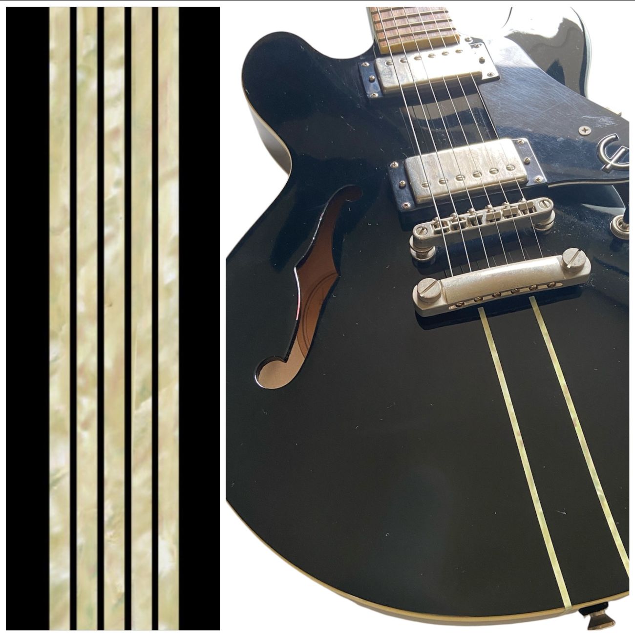 Stick Decals (Aged White Pearl) for Guitars & Bass