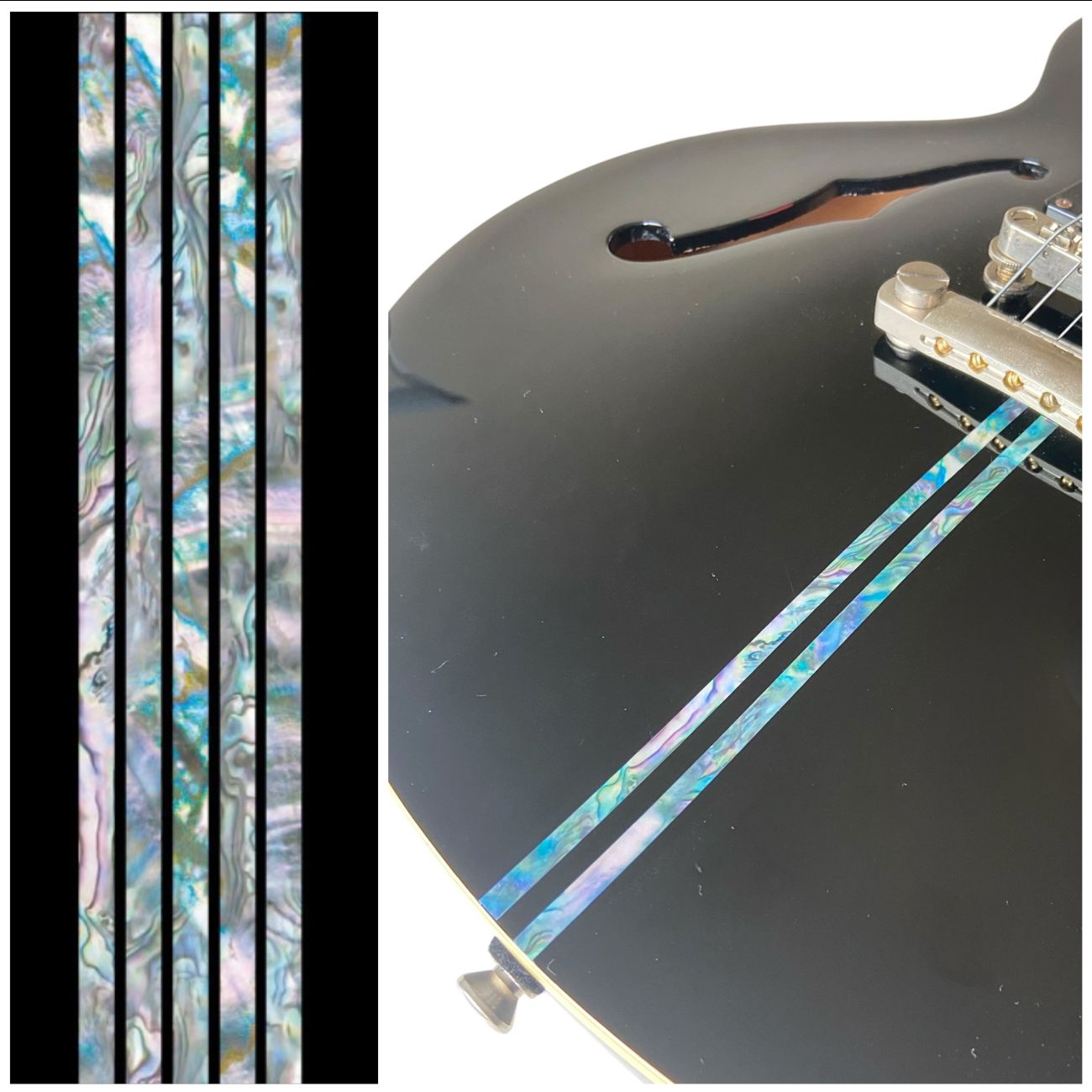 Stick Decals (Abalone-Mix) for Guitars & Bass