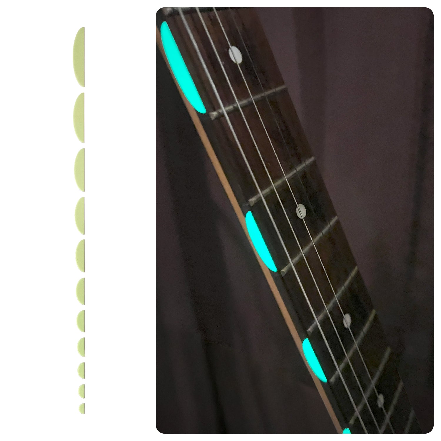 Glow in the Dark / Thumbnail / Half Moon - Fret Side Markers
