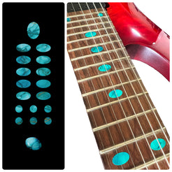 Gemtone Oval Fret Markers Decal - Turissia (turquoise)