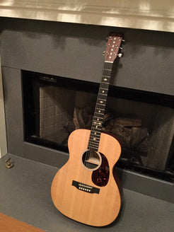 Acoustic guitar with Diamond Checker Fret Markers - Inlay Stickers for Guitars