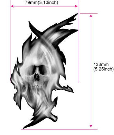 Real Fire Flame-Skull Inlay Stickers Decals Guitar Bass - Inlay Stickers Jockomo