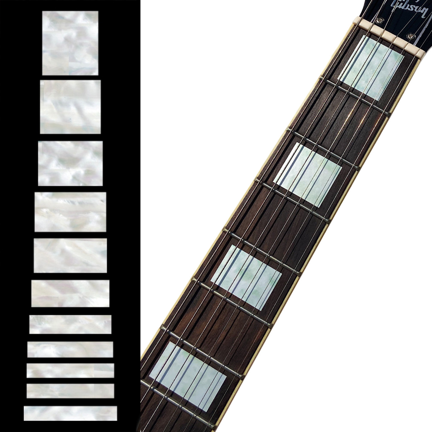 SHOWERORO 9 Pcs Fretboard Inlay Markers For Guitar